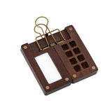MERISHOPP Portable Watercolor Palette Wooden Travel Paint Case Mini Paint Tray Box