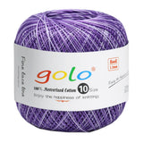golo Crochet Thread Size10 Yarn for Hand Knitting Lace Thread Purple-D03