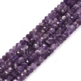 6mm Natural African Amethyst Faceted Rondelle Loose Beads Jewelry Making DIY Bead 16 Inch