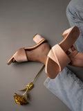 Shoetopia Stylish Solid Rose-Gold Block Heels For Women & Girls /Uk4,Golden,4,B0BYP74CZZ