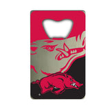 FANMATS 62573 Arkansas Razorbacks Credit Card Style Bottle Opener - 2x 3.25