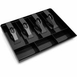Cash Register Drawer Insert Tray, Plastic Money Organizer Storage Box with Bill & Coin Compartments, Currency Till Replacement T