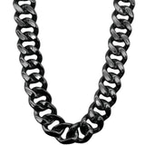 LCPQMZGH Plastic Hip Hop Chain Necklace, 80s 90s Costume Accessory, Men's Chunky Necklace, Big Chunky Gold Chain, 36, Black