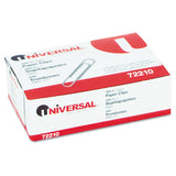Universal 72210BX Paper Clips, Smooth Finish, No. 1, Silver, 100/Box