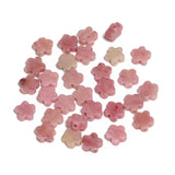 Songxi 60pcs 6mm Rose Plum Blossom Natural Stone Beads for Jewelry Making, Smooth Loose Flower Shape Gemstone Beads for Bracelet