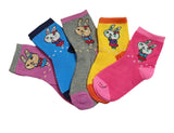 Justin Dustin Kids Cotton Cartoon Print SocksPack Of 5 Pairs (Age5 To 8 Year)