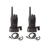 KS K-STORM Rechargeable Walkie Talkies Extra Long Standby Two-Way Radios Included Earpieces, 3000mAh Li-ion Batteries, Chargers