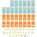 Sizzix A5 Clear Stamps w/Framelits Die Tab Stamp Alpha by 49 and Market