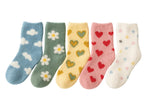 Cluze Fuzzy Women Printed Warm Socks | Ultra Soft Fluffy Winter Socks For Women & Girls | Cozy Cute Patterned Sleep Socks Pack O