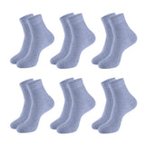 Mukhaksh (Pack Of 6 Pairs = 12 School Socks Boys Cotton Grey Ankle Length School Socks