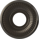 Ekena Millwork CMP10BECCH Berkshire Thermoformed PVC Ceiling Medallion (Fits Canopies up to 4 1/2), 10OD x 3 1/2ID x 3/4P, Metal
