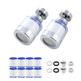 2 Pack Sink Water Filter Faucet, Universal 360 Rotating Bathroom Sink Filter, Kitchen Faucet Water Filter Removes Chlorine Fluo