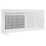 EZ-FLO 16 x 6 Inch (Duct Opening) Air Vent Cover for Wall or Ceiling, Two-Way Ventilation Register, Solid Steel HVAC Register Co