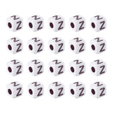 FASHEWELRY 200Pcs Cube White Acrylic Letter Beads 5x5x5mm Letter Z Alphabet Beads for DIY Bracelet Necklace Jewelry Making