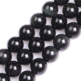 14mm Natural Black Obsidian Beads Round Gemstone Loose Beads for Jewelry Making 15