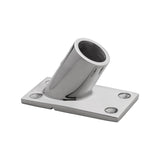Whitecap S-1465C 60 Rectangular Base Rail Fitting with Set Screw - 1-5/8 x 2-3/4, CP/Zamac