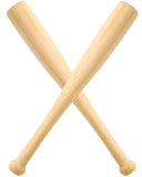 Wettarn 2 Pcs Mini Baseball Bats Miniature 17 Inch Wooden Bats Unfinished for Crafts for Painting DIY Craft Projects Ball Sports