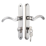 MaxxGeek Storm Door Handle Accessory Set fit Pella Storm Door Handle Replacement Part, with Key and Lock Cylinder, Mortise Lock