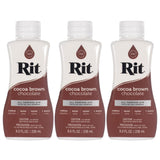 Rit Dye - 8 Oz. Liquid Fabric Dye for Clothing, D cor, and Crafts - Cocoa Brown (3 Pack)