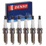 6 pc DENSO Iridium Long Life Spark Plugs compatible with Jeep Grand Cherokee 3.6L V6 2011-2016