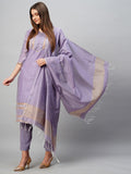 Gosriki Women'S Cotton Blend Printed Straight Kurta With Pant & Dupatta (Date-Purple-Gs_Xxl_Purple_Xx-Large),Purple,2,B0CKWB2TMY