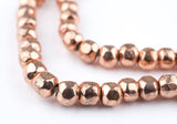 The Bead Chest Copper Rounded Nugget Beads 6mm, Full Strand of Quality Metal Spacers for DIY Jewelry Design
