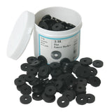 Danco 35274 3/8L 11/16-Inch OD Flat Faucet Washer, Jar of 200 , Black