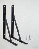 2 Pack L11 x H 8 Black Heavy Duty Shelf Brackets with Screws Metal Shelf Brackets Shelf Support Angle Brackets for Shelves L Bra
