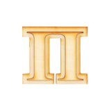 2 Pack Official Greek Wooden Letters for Crafts, Pi - 2 Classic Font Double Layer Wooden Greek Letters - Precision Cut Natural W