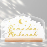 Frienda Ramadan Eid Mubarak Decorations Ramadan Table Centerpieces Acrylic Eid Al Adha Table Sign Star Mubarak Eid Decorations R