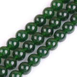 GEM-Inside Natural 10mm Green Taiwan Jade Gemstone Loose Beads Round Crystal Energy Stone Power for Jewelry Making 15