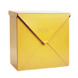 NACH Mailboxes for Outside Wall Mount, 12 x 12 x 4.8 inch Yellow Mail Boxes for House Outside, Waterproof Mailboxes for Outside