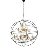 Living District Cordelia 24-Light Transitional Metal Pendant In Black And Gold