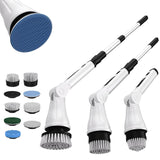 CleanMattix Electric Spin Scrubber 8in1 Cordless Power Scrubber with 8 Brush Heads & Extendable Handle Rechargeable Cleani