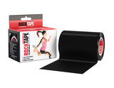 RockTape H2O 4Inch Highly WaterResistant Kinesiology Tape, 16.4Foot Continuous Roll, H2O Black