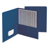 Smead 87854 TwoPocket Folder Textured Heavyweight Paper Dark Blue 25/Box