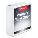 Cardinal 10330 EasyOpen ClearVue Locking SlantD Binder, 3Inch Cap, 11 x 8 1/2, White