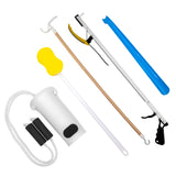 FabLife Hip Kit Daily Living Aids for Mobility, Hip Replacement Recovery, Knee and Back Surgery Includes Grabber Reacher, Bath S