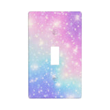 Pink Blue Galaxy Light Switch Cover Plates Decorative Single Toggle Wall Plate, 1 Gang Lightswitch Cover