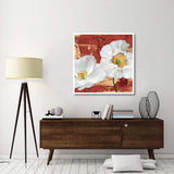 Washed Poppies (Red & Gold) I-Paper Art-42,,X42,,