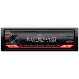 JVC KD-X280BT Bluetooth Car Stereo w/USB Port - AM/FM Radio, MP3 Player, High Contrast LCD, 50 Watts, Detachable Face Plate - Si