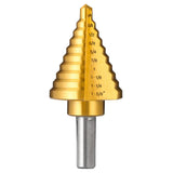 IRONANT Titanium Step Drill Bit, 1/4 to 1-3/8 Step Bit for Metal, 10 Sizes HSS Step Drill Unibit