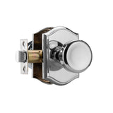 STARPY Interior Pismo Doorknobs for Bath & Bedroom, Polished Chrome Door Knobs with Camelot Trim, Heavy Duty Door Knob with Lock