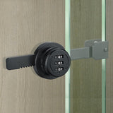 ETEKJOY Keyless Ratchet Lock for Sliding Glass Door Showcase Display Case Cabinet 3-Digital Password Combination (Black)