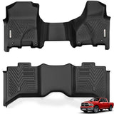 YITAMOTOR Floor Mats Compatible with 2013-2018 Dodge Ram 1500/2500/3500 Crew Cab & 2019-2024 Ram 1500 Classic Crew Cab, Custom F
