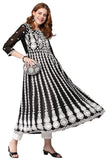 Gosriki Women'S Georgette Chikankari Embroidered Anarkali Kurti (Naav Black-Gs_Xl_Black_X-Large),Black,,B0BVW9HGVQ