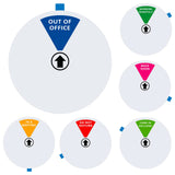 Office Door Sign,Do Not Disturb/Come in Welcome/Out of Office/in a Meeting/Back Soon/Working Remotely Sign, Privacy Door Indicat