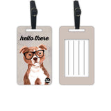 Nutcase Designer Luggage Travel Baggage Tags Single Tag With Name Card Inside Smart Hip Dog