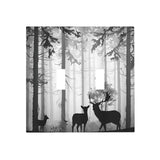 Xuejiaku Light Switch Cover Country Deer Hunting Rustic Woodland Misty Forest 2 Gang Wall Plate Double Light Switch Plate Toggle