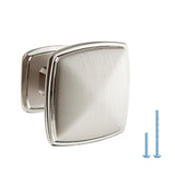JOY DECOR 25 Pack Brushed Nickel Square Cabinet Knob Kitchen Cabinet Knobs Single Hole Knobs for Cabinets and Drawers Brushed Ni